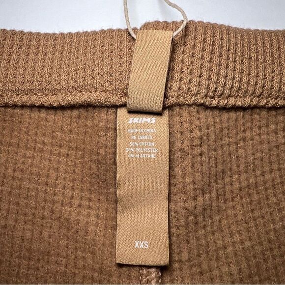 SKIMS Waffle Shorts in Camel - Picture 4 of 7